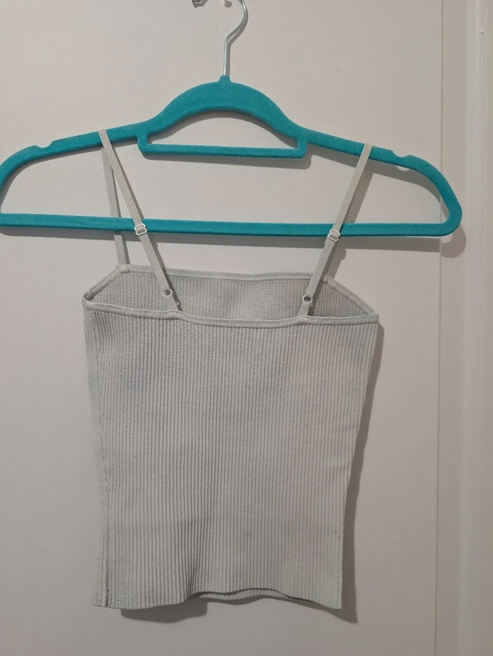 Babaton White Ribbed Square-Neck Cami - Picture 3 of 3